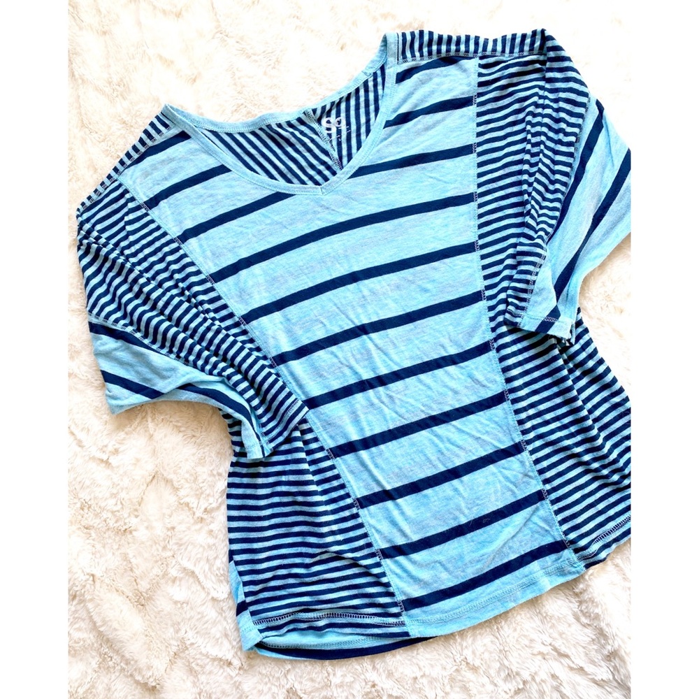 SO Girl’s Blue Dolman Striped Top